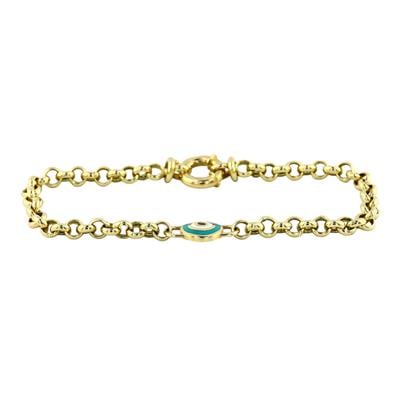 14 Ayar Altın Nazar Boncuklu Bileklik  -  0199191