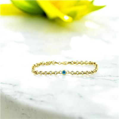 14 Ayar Altın Nazar Boncuklu Bileklik  -  0200919