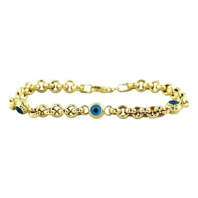 14 Ayar Altın Nazar Boncuklu Bileklik  -  0200922