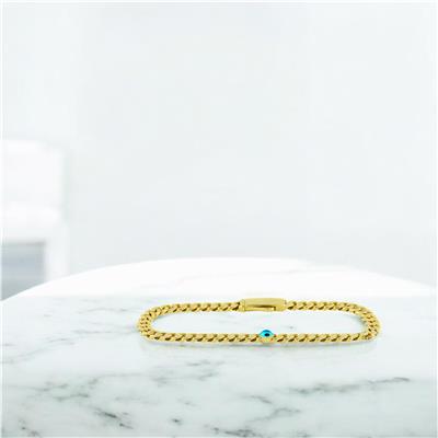 14 Ayar Altın Nazar Boncuklu Bileklik  -  0204413