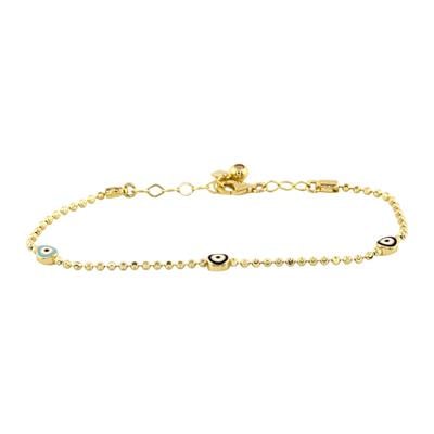 14 Ayar Altın Nazar Boncuklu Bileklik  -  0188369