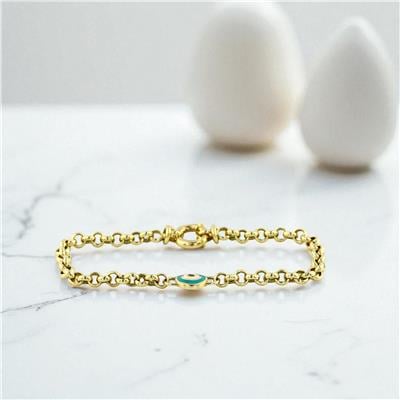 14 Ayar Altın Nazar Boncuklu Bileklik  -  0199191