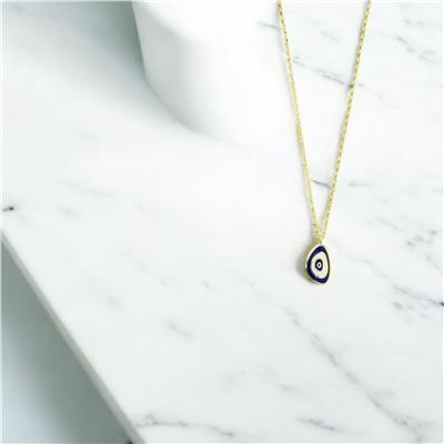 14 Ayar Altın Nazar Boncuklu Kolye  -  0205140