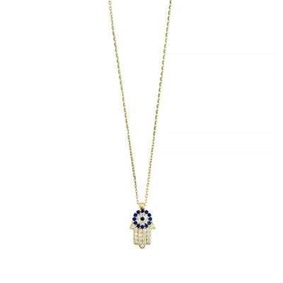 14 Ayar Altın Nazar Boncuklu Kolye  -  0201249