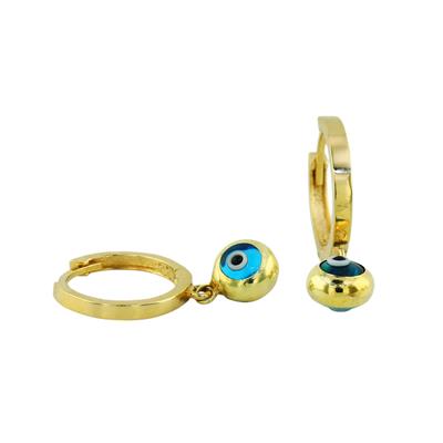 14 Ayar Altın Nazar Boncuklu Küpe  -  0197954