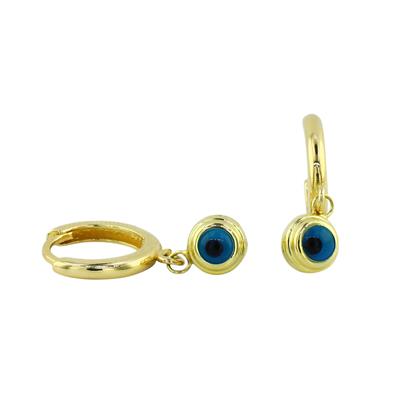 14 Ayar Altın Nazar Boncuklu Küpe  -  0197938