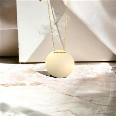 14 Ayar Altın Plaka Kolye  -  0175471