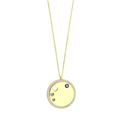 14 Ayar Altın Plaka Kolye  -  0184109