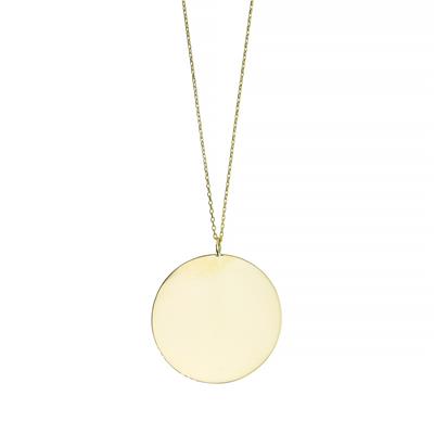 14 Ayar Altın Plaka Kolye  -  0201262