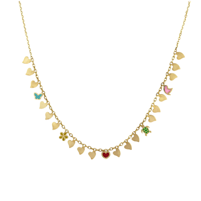 14 Ayar Altın Pullu Kolye  -  K211427