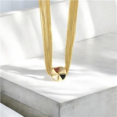 14 Ayar Altın Renkli Kolye  -  0191101