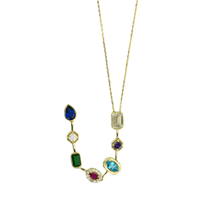 14 Ayar Altın Renkli Kolye  -  0205486