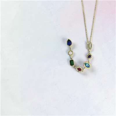 14 Ayar Altın Renkli Kolye  -  0205486