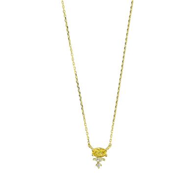 14 Ayar Altın Renkli Kolye  -  0206140