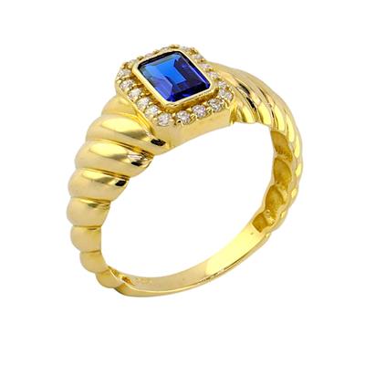 14 Ayar Altın Renkli Yüzük  -  0190628