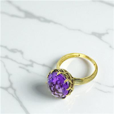 14 Ayar Altın Renkli Yüzük  -  0197777