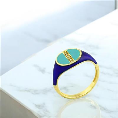 14 Ayar Altın Renkli Yüzük  -  0206178