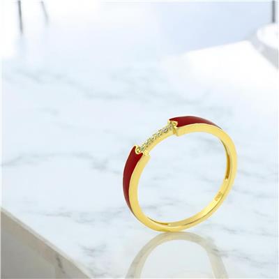 14 Ayar Altın Renkli Yüzük  -  0206181