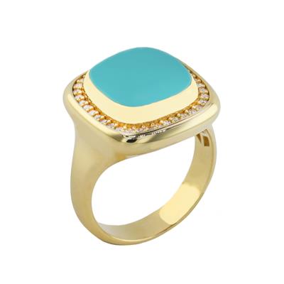 14 Ayar Altın Renkli Yüzük  -  F003573