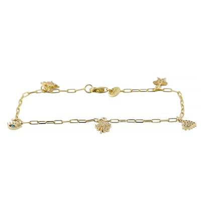 14 Ayar Altın Şans Bileklik  -  0191114