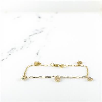 14 Ayar Altın Şans Bileklik  -  0191114