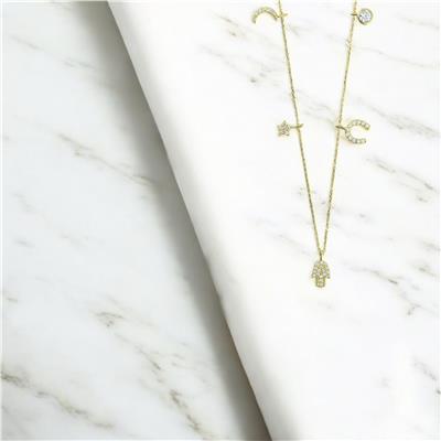 14 Ayar Altın Şans Kolye  -  0201267