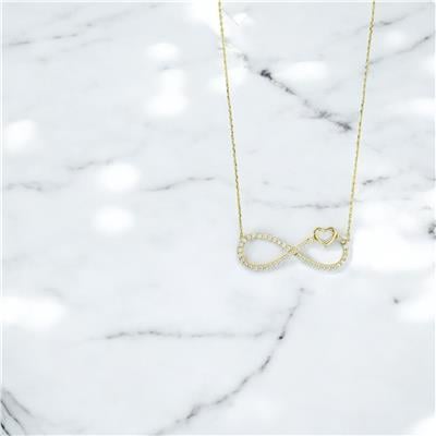 14 Ayar Altın Sonsuz Kolye  -  0201246