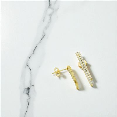 14 Ayar Altın Suyolu Küpe  -  0196375