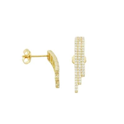 14 Ayar Altın Suyolu Küpe  -  0196378