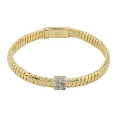 14 Ayar Altın Tasarım Bileklik  -  0179258