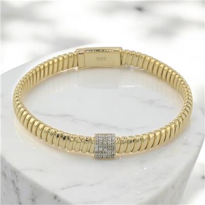 14 Ayar Altın Tasarım Bileklik  -  0179258