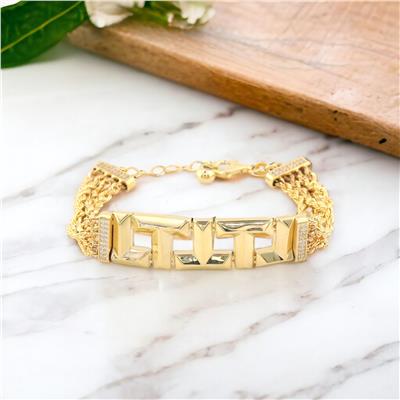 14 Ayar Altın Tasarım Bileklik  -  0180029