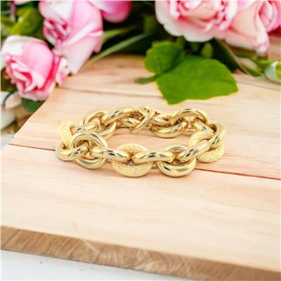 14 Ayar Altın Tasarım Bileklik  -  0180469