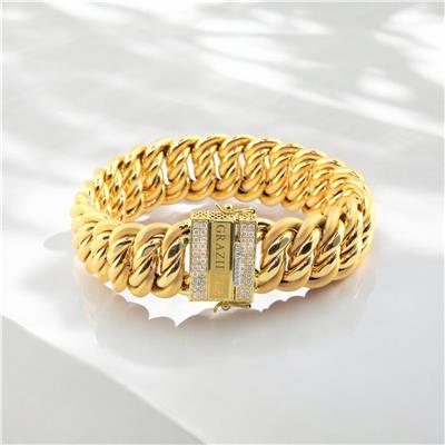 14 Ayar Altın Tasarım Bileklik  -  0180602