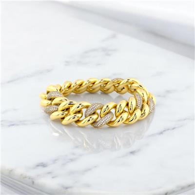 14 Ayar Altın Tasarım Bileklik  -  0184985