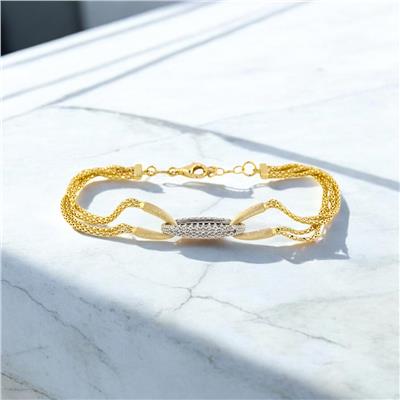 14 Ayar Altın Tasarım Bileklik  -  0191078