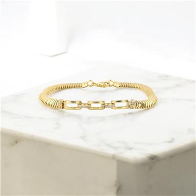 14 Ayar Altın Tasarım Bileklik  -  0192445