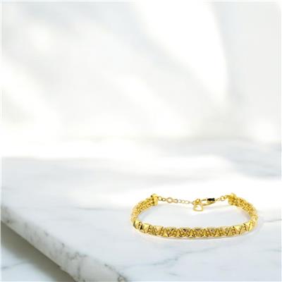 14 Ayar Altın Tasarım Bileklik  -  0192575