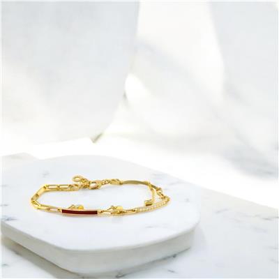 14 Ayar Altın Tasarım Bileklik  -  0192577