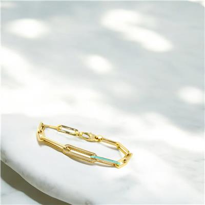 14 Ayar Altın Tasarım Bileklik  -  0192578