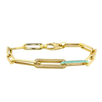 14 Ayar Altın Tasarım Bileklik  -  0192578