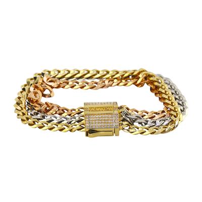 14 Ayar Altın Tasarım Bileklik  -  0192635