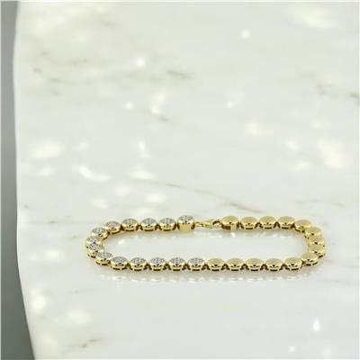 14 Ayar Altın Tasarım Bileklik  -  0194648