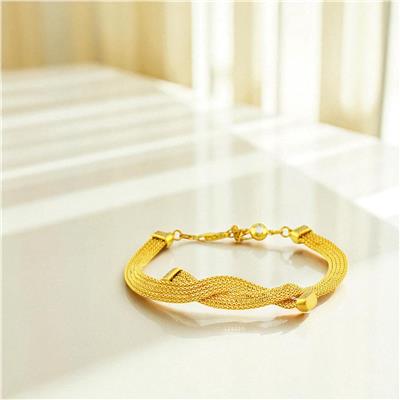 14 Ayar Altın Tasarım Bileklik  -  0195285