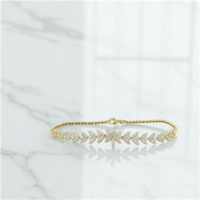 14 Ayar Altın Tasarım Bileklik  -  0196353