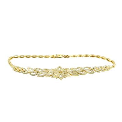 14 Ayar Altın Tasarım Bileklik  -  0196356