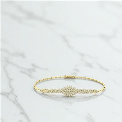 14 Ayar Altın Tasarım Bileklik  -  0196359