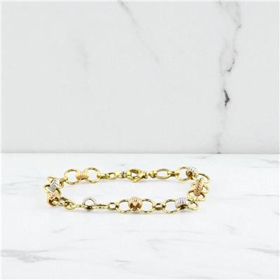 14 Ayar Altın Tasarım Bileklik  -  0199037