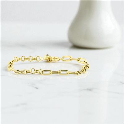 14 Ayar Altın Tasarım Bileklik  -  0199195