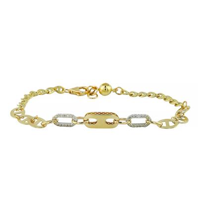 14 Ayar Altın Tasarım Bileklik  -  0201068